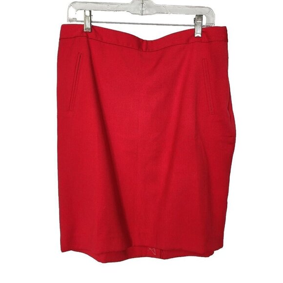 NEW Ann Taylor Red Stretch Mini Skirt Career Womens Size 12 $49 - Picture 1 of 9